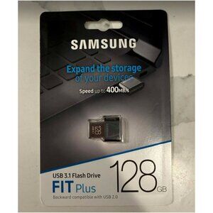 Samsung USB 3.1 Fit Plus 128gb Flash Drive Ultra Compact Storage Device NEW